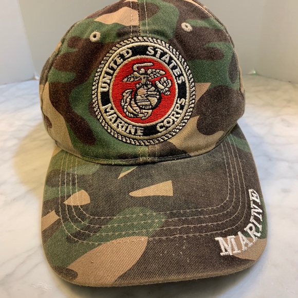 Vintage Marines USMC Camo Ball Cap Hat